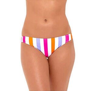 SALT + COVE Stripe Stretch Moderate Coverage Swim Bikini Bottom Size S 11454